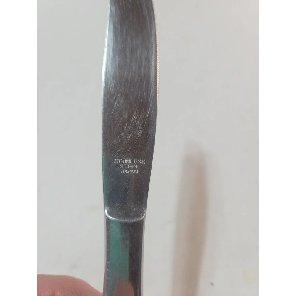 Vintage‎ Mid Century Modern Stainless Steel Dinner Etched knife sharpener Japan